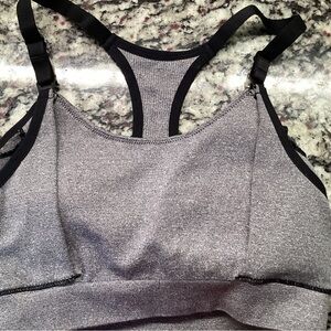 Gray nursing bra